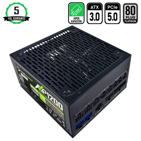 GAMEPOWER AXP-1200 80+ (PLATINUM) 1200W FULL MODÜL