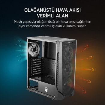 JAMES DONKEY HELIX H800 4XRBW ATX 650W GAMING KASA