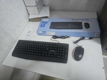 PHİLİPS KABLOLU  KLAVYE&MOUSE SET SPT6237B(OUTLET)